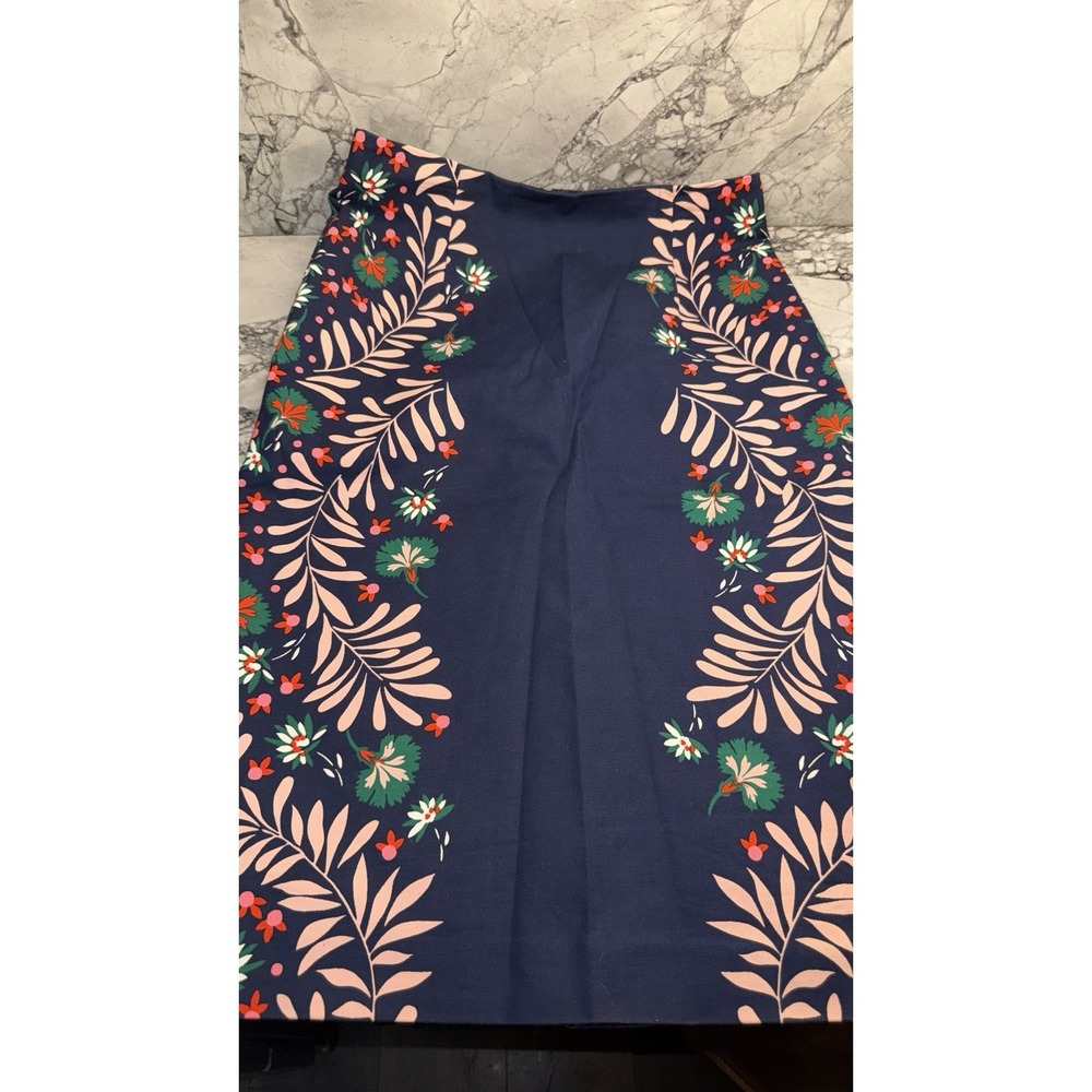 Boden Skirt Women's 6 Regular Navy Floral Lined Richmond Pencil Classy Office
